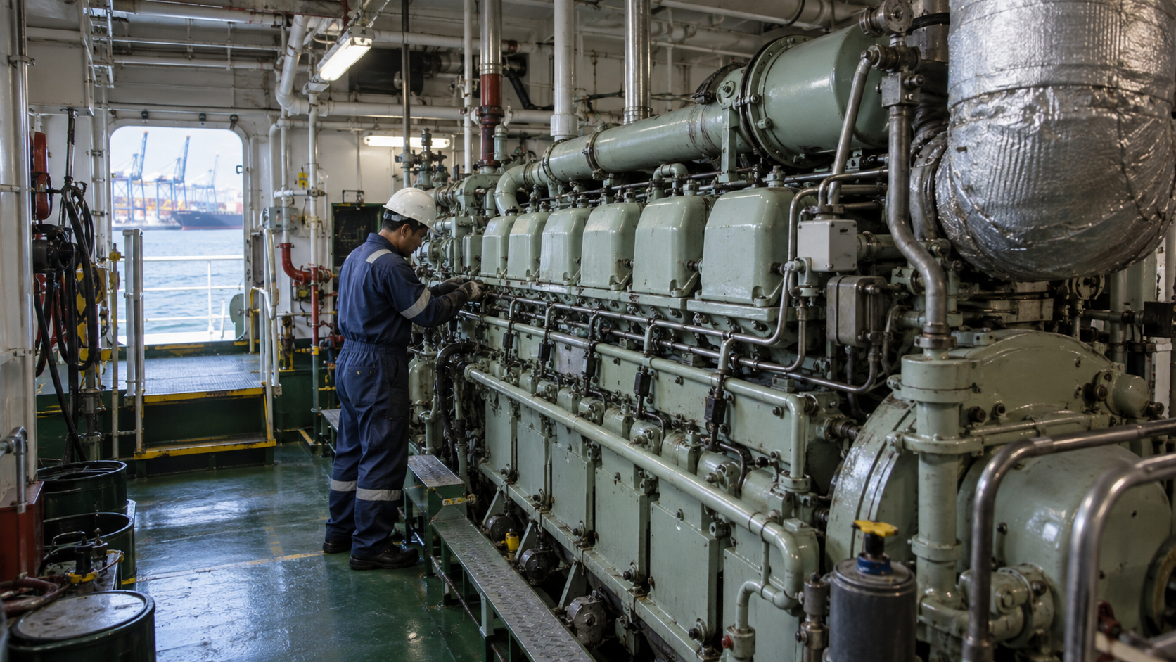 Marine engine room